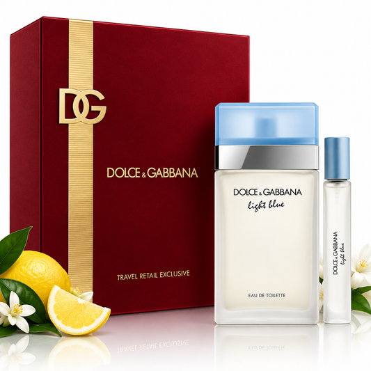 Dolce Gabbana Travel Set Light Blue 2pc 3.4 Edt L